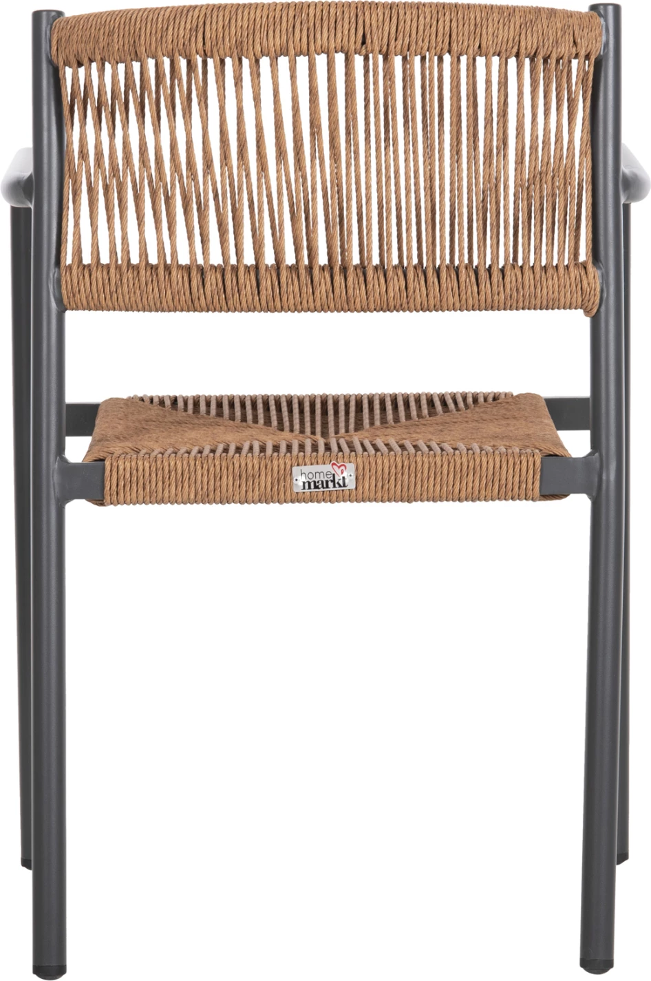 Karrige alumini STER FH5786.12, ngjyrë antracit, ratan sintetik, 55,5x53x78H cm