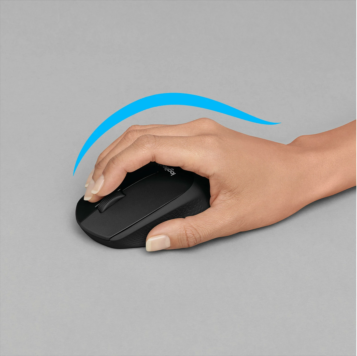 Maus Logitech M330 SILENT PLUS, Djathtas, Optik, RF Wireless, 1000 DPI, Zi