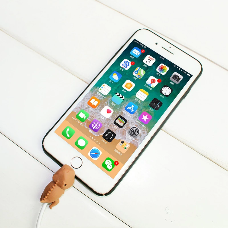 Mbështjellës për kabllo telefoni Hurtel, formë iriqi, silikon, bezhë