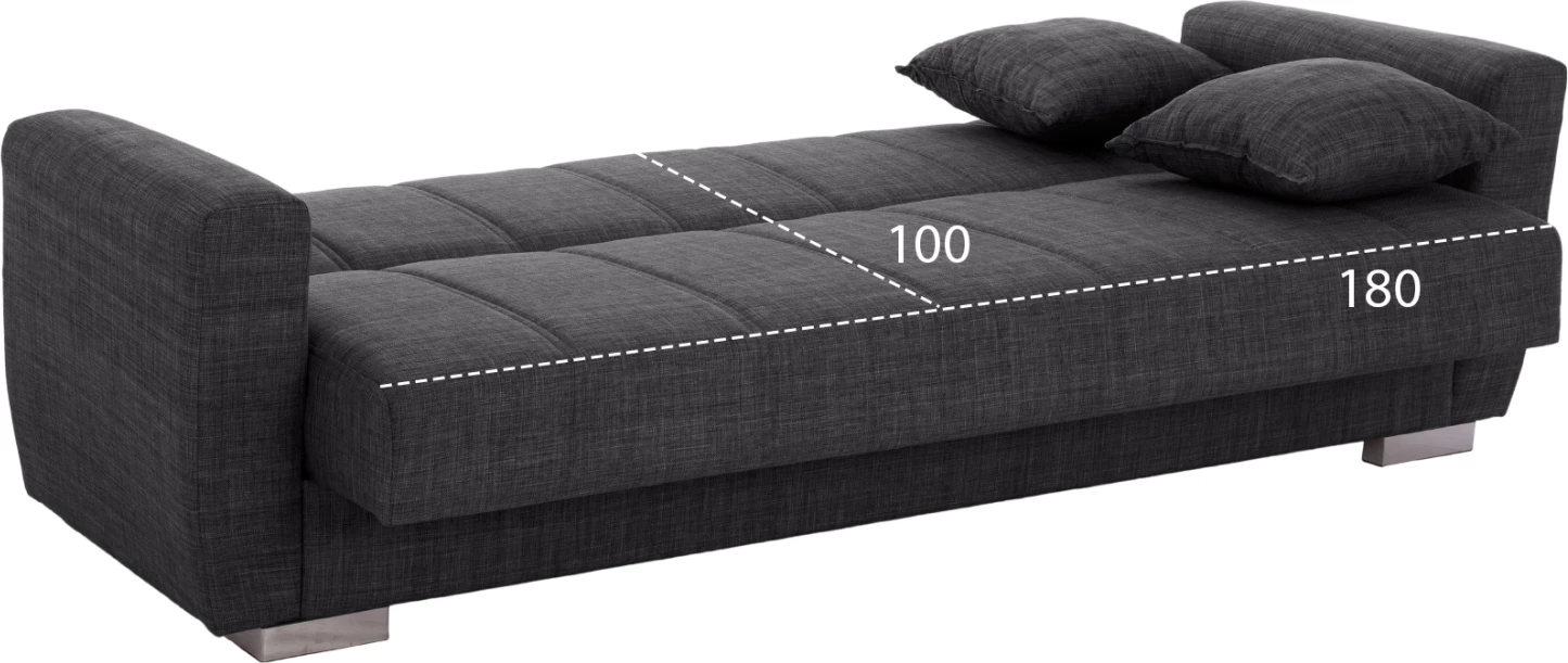 Divan&shtrat 3 ulës FH3240.03, 215x80x77 cm, hiri