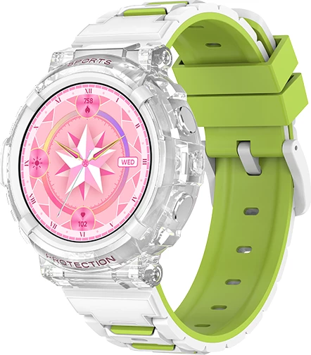 Smartwatch Moye Kronos Vibe 1.27\" LCD, thirrje Bluetooth, IP67, e bardhë