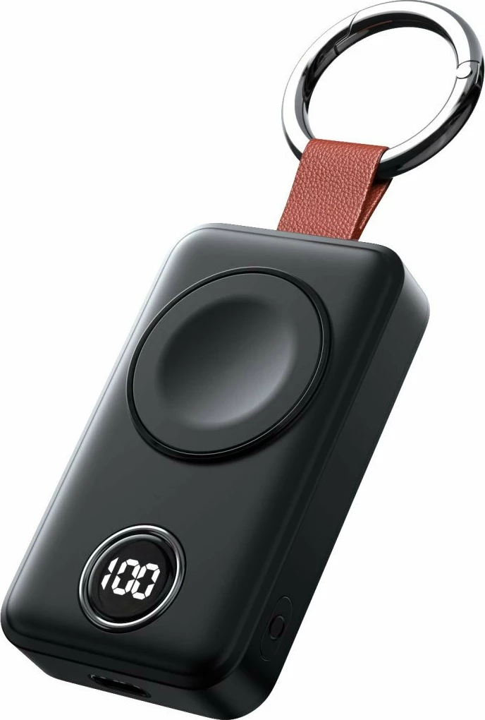 Powerbank Joyroom JR-WQW01 2000mAh, karikues me induksion për Apple Watch, USB-A/USB-C, i zi