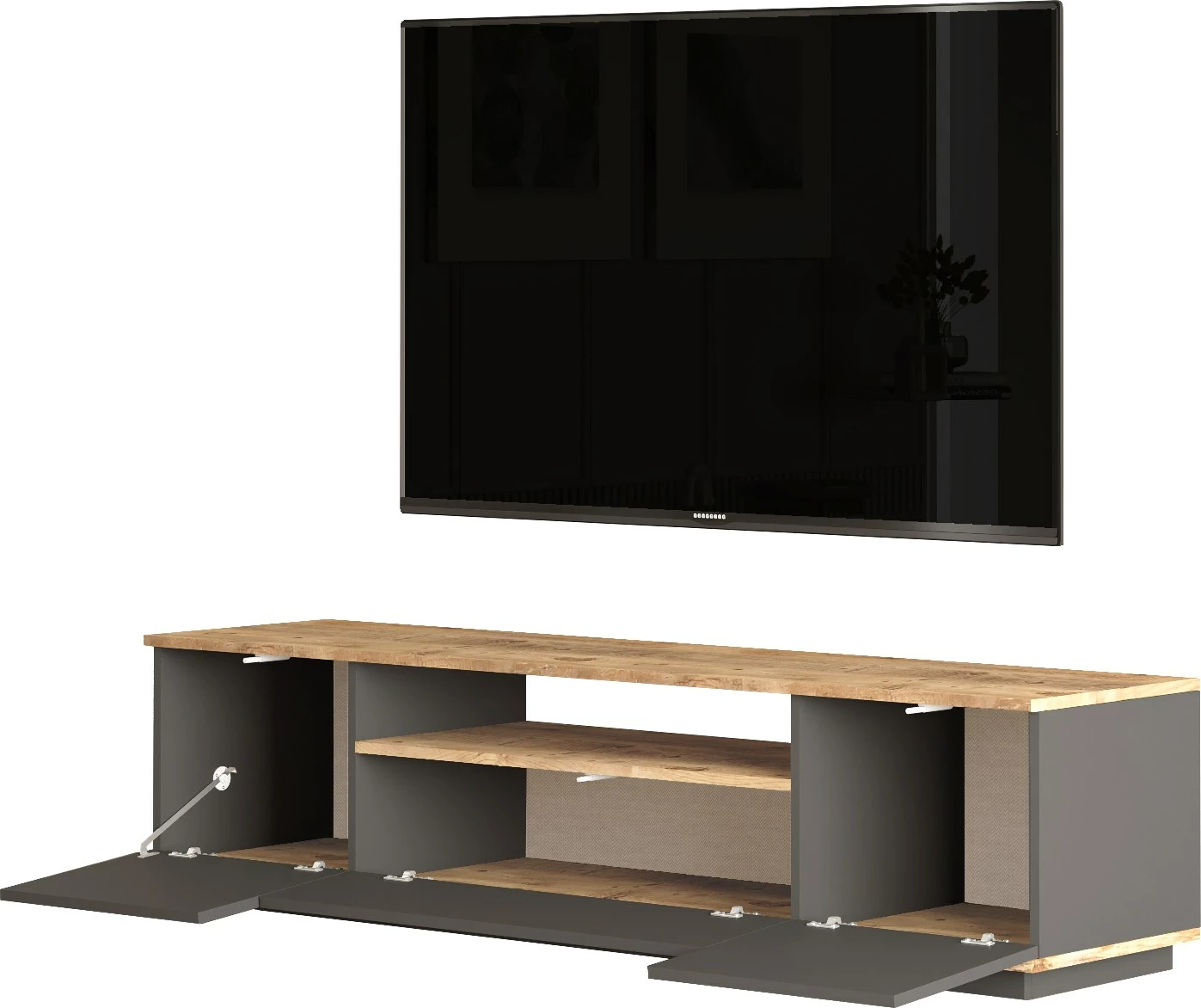 Set mobiljesh për dhomë dite Hanah Home, FR17-AA, ngjyrë Atlantic Pine dhe antracit