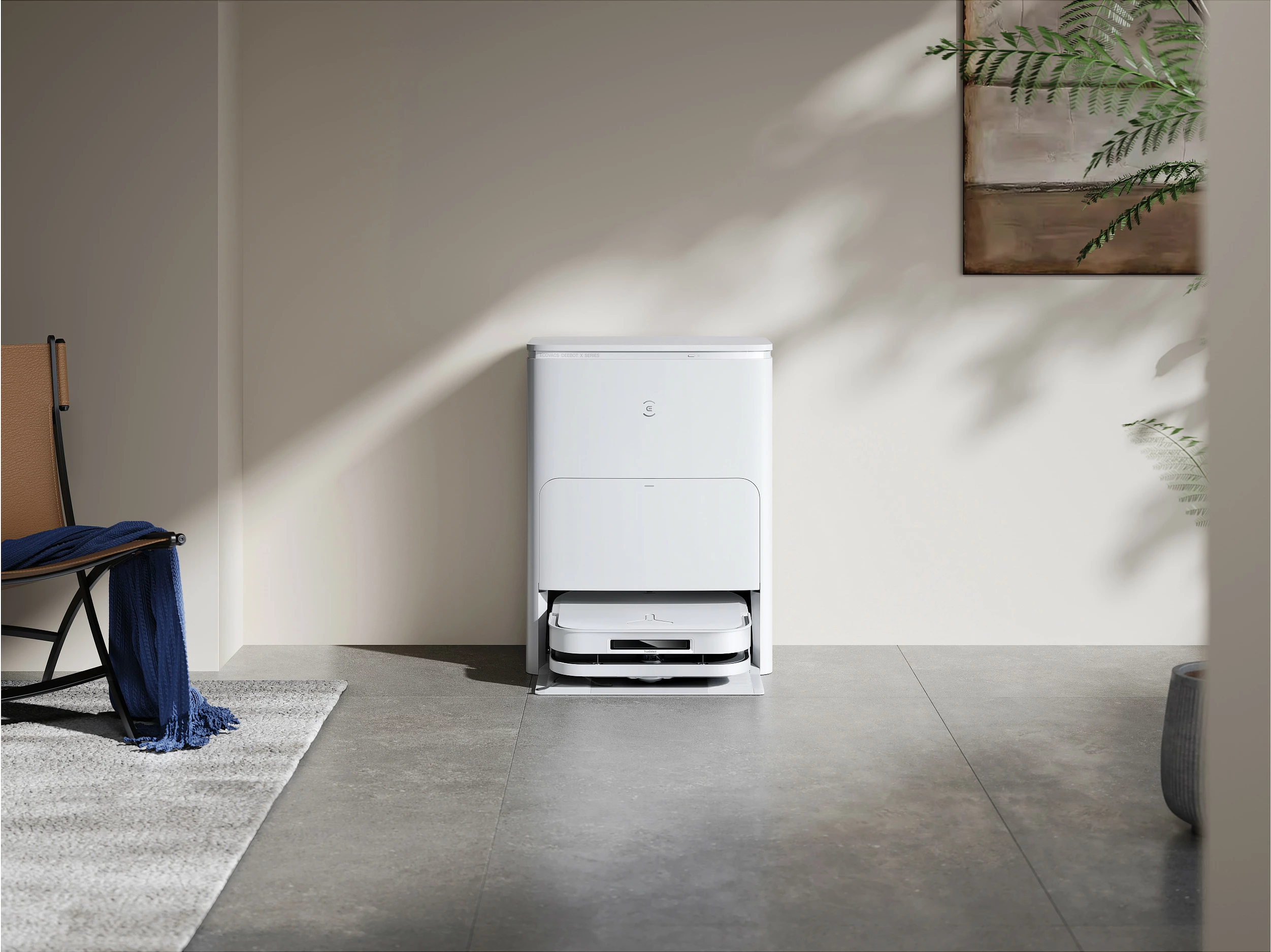 Robot fshesë Ecovacs Deebot X5 Omni, pa qese, stacion me qese pluhuri 3.5 L, fshirje e lagët, e bardhë