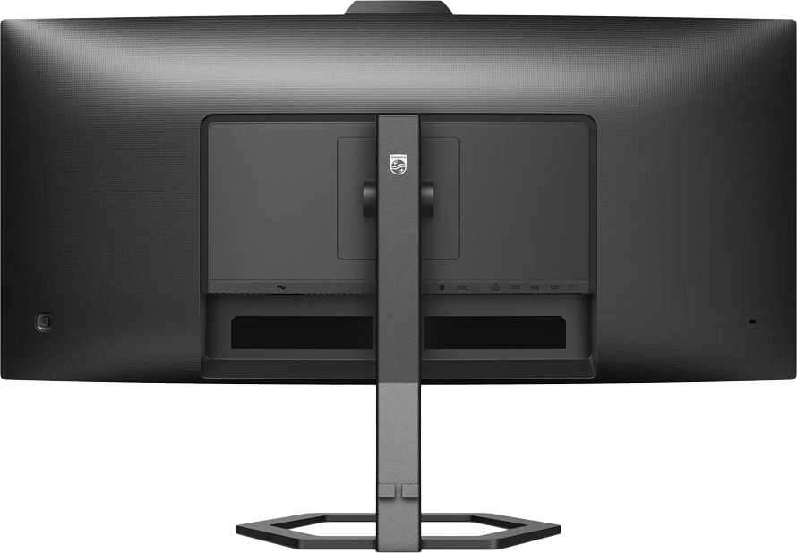 Monitor PHILIPS 34E1C5600HE 34" i lakuar VA WQHD 3440x1440 100Hz USB-C PD 65W me webcam, mikrofon dhe altoparlantë, zi