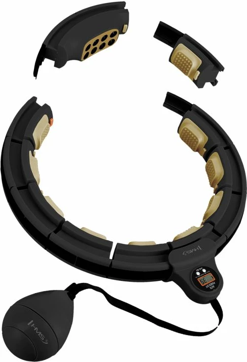 Hula hop me magnet e peshë HMS HHM13, zi/ari