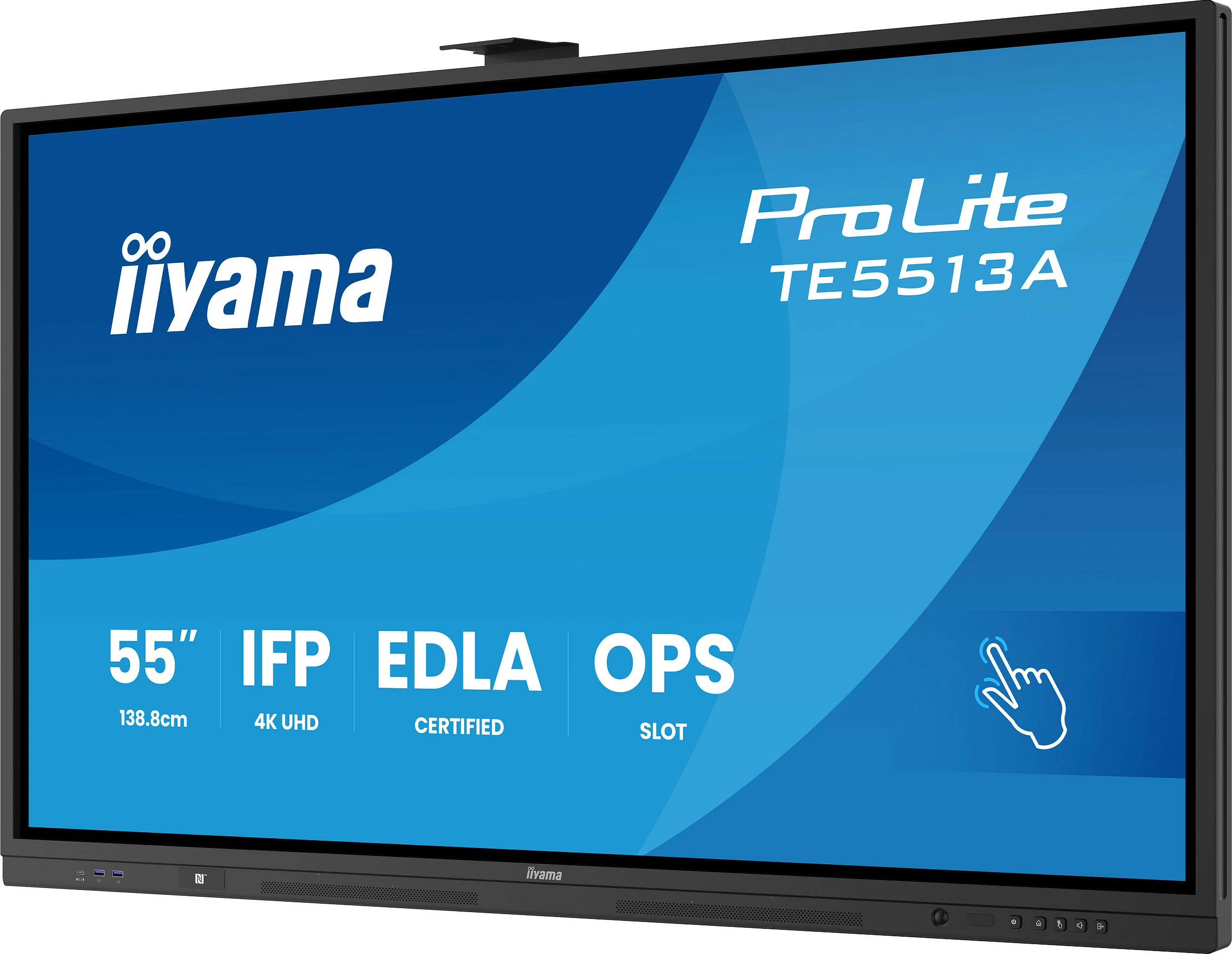 Ekran interaktiv iiyama ProLite TE5513A-B2AG, 55", 4K UHD, anti-glare, i zi