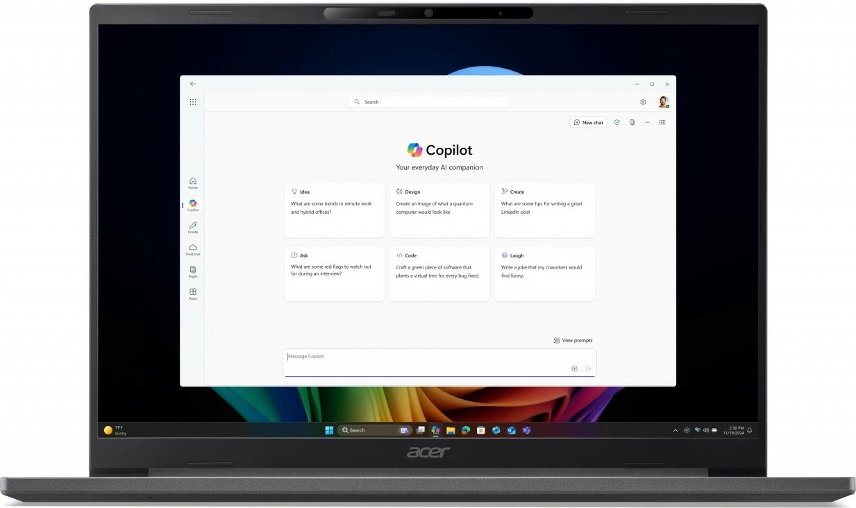 Laptop Acer TravelMate X4 14 AI TMX414-51-TCO, Core Ultra 5 226V, 16GB/512GB, Windows 11 Pro, gri