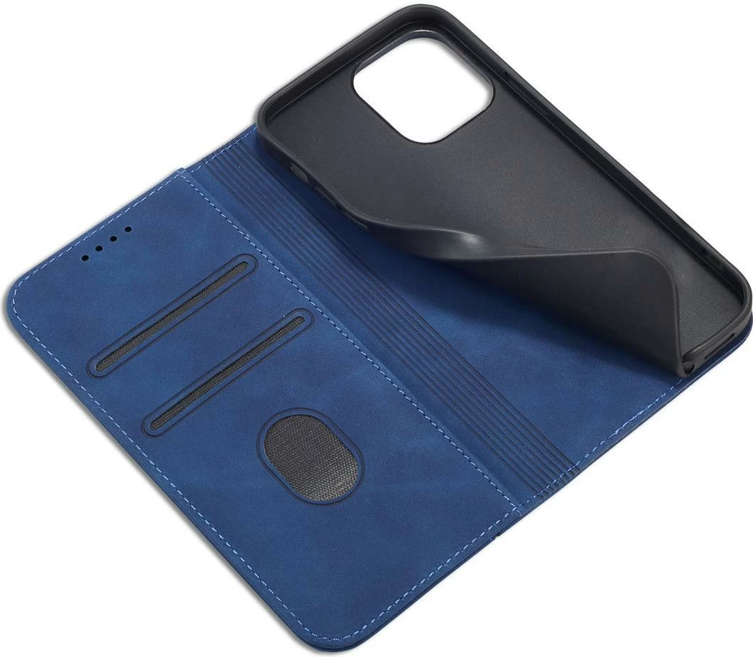 Mbështjellës Hurtel Magnet Fancy Case për iPhone 14 Pro, me kapak, portofol dhe mbajtëse, kaltër