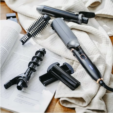 Set për stilim flokësh 5-në-1, Adler AD 2028, veshje qeramike, 1200 W, kabllo 180 cm, i zi