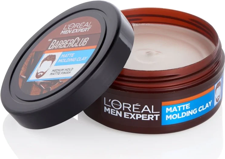 Xhel për flokë L'Oreal Men Expert Barberclub Matte Molding Clay, 75 ml