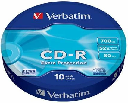 Disk CD-R Verbatim 43725 700 MB 52x, paketë 10 copë