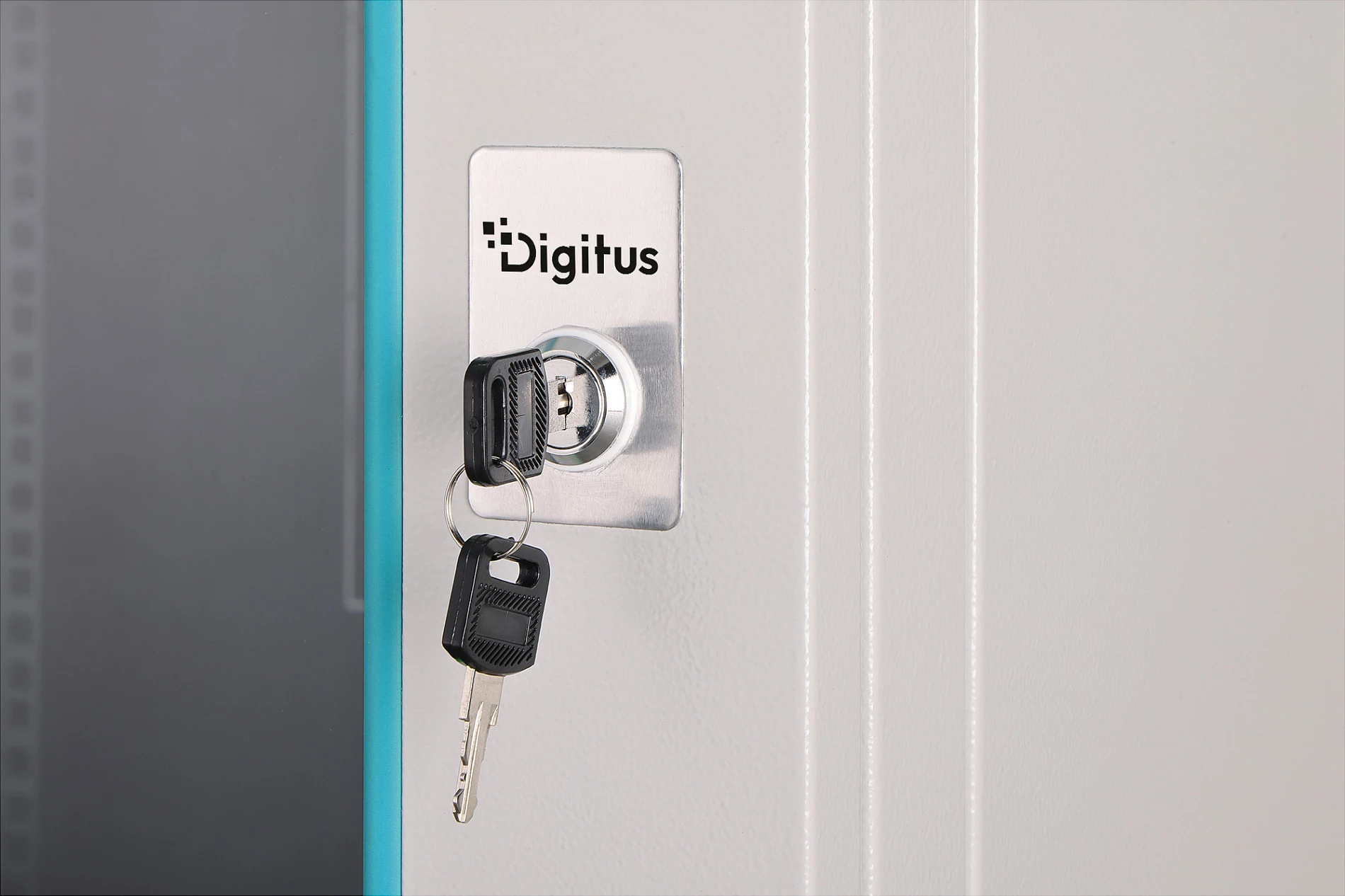Kabinet rrjeti Digitus Dynamic-N, 12U, 600x600mm, derë xhami, gri e çelët