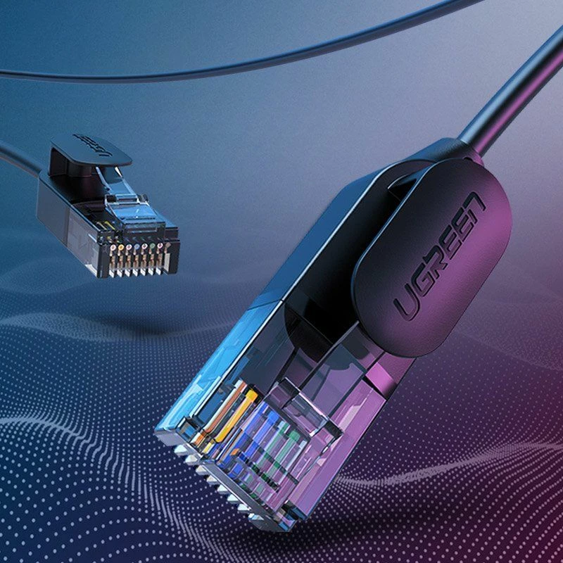 Kabllo Ethernet Ugreen 70656 Cat6A RJ45 10m UTP 1Gbps e zezë