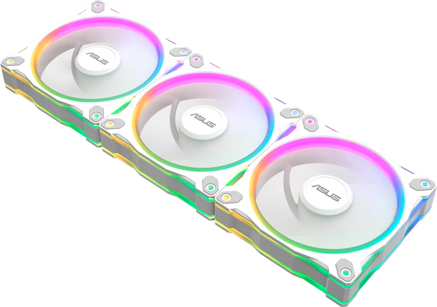 Fan kasë ASUS Prime MR120 ARGB Reverse 120mm (28mm), set 3 copë, bardhë