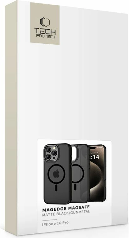 Mbështjellës Tech-Protect MagEdge për iPhone 16 Pro, MagSafe, gjysmë-transparent