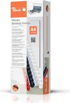 Krehëra plastikë për lidhje Peach, A4, 10mm, 100 copë, bardhë