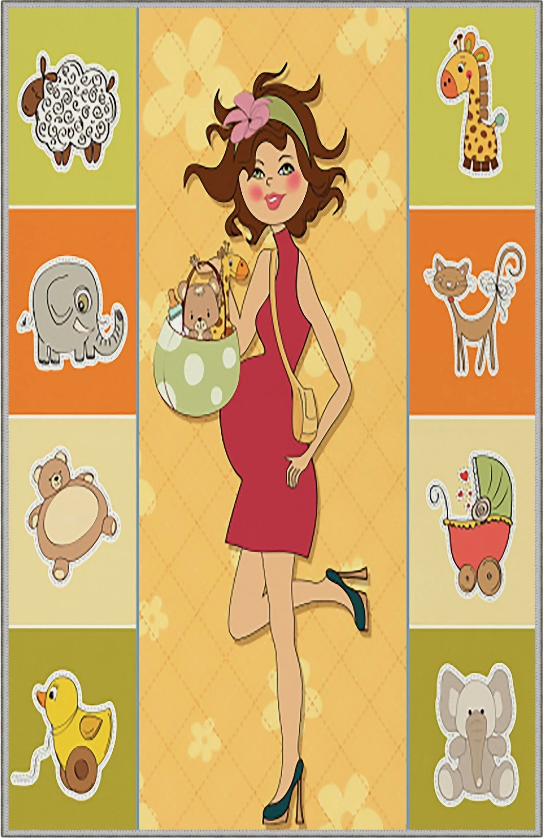 Qilim shumëngjyrësh për fëmijë, 120x180cm, Conceptum Hypnose, KHMFESTO0012KEÇE