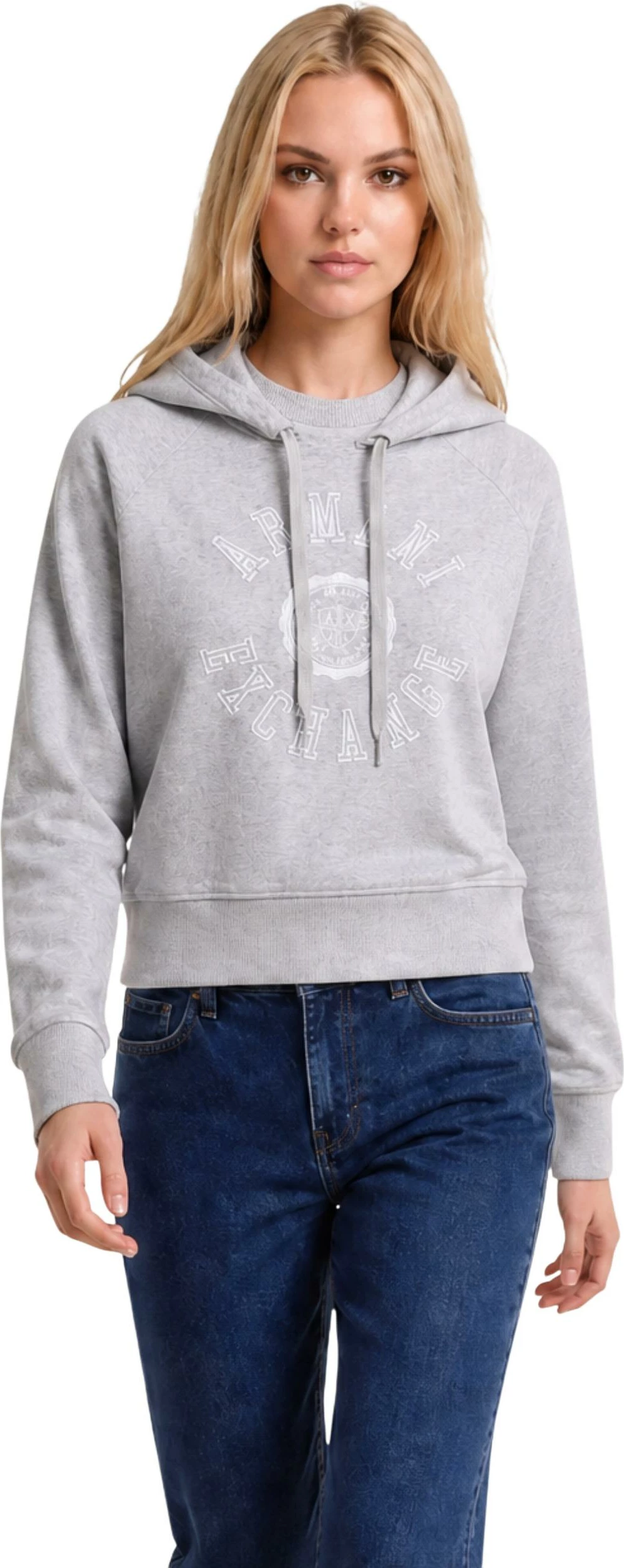 Duks me kapuç për femra Armani Exchange XW002657 AF25527, i hirtë