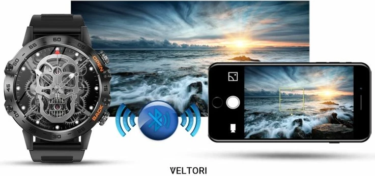 Smartwatch VELTORI unisex, e zezë