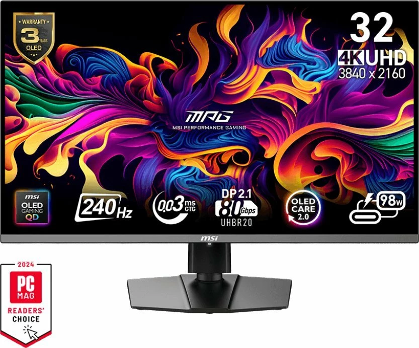 Monitor gaming MSI MPG 322URX QD-OLED 32\" 4K UHD 240Hz, i zi