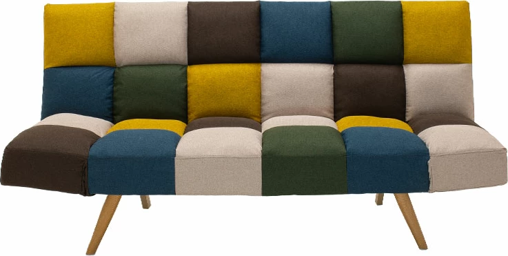Divan-krevet 3 ulëse Freddo II me pëlhurë shumëngjyrëshe 182x81x84cm