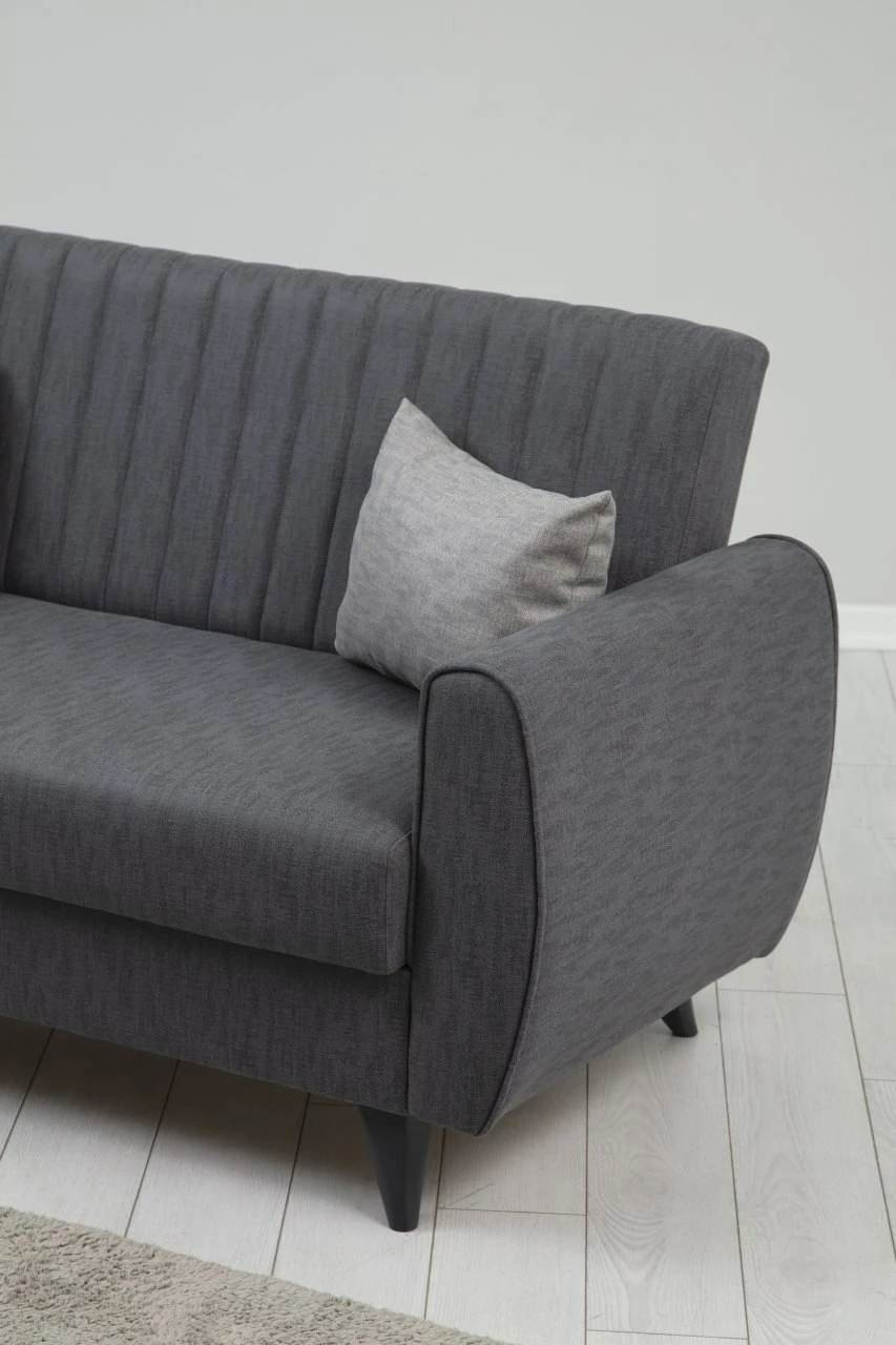 Divan-krevat dy vendësh Atelier del Sofa, ngjyrë gri e errët