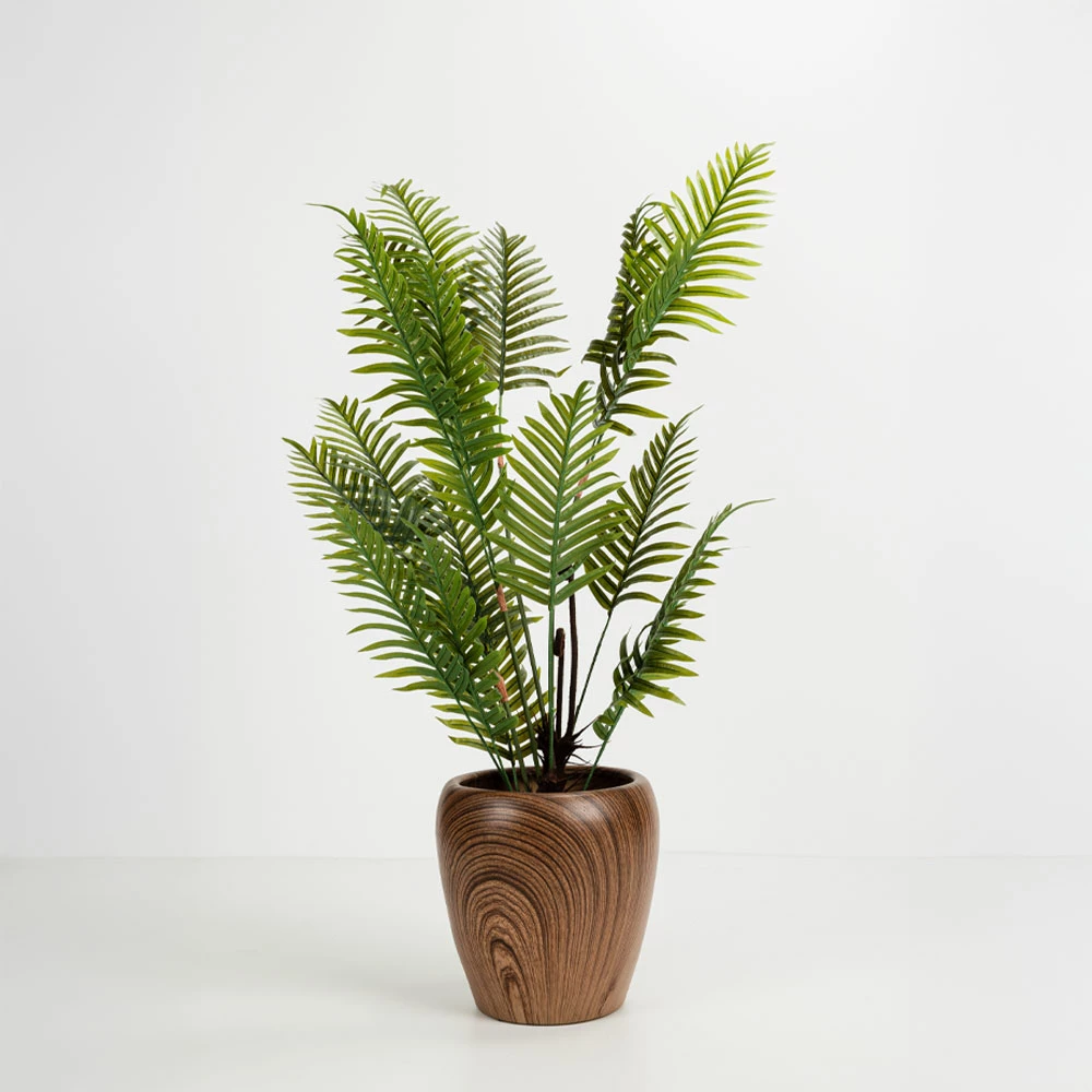 Set vazo BOIS, 3 copë, qeramike, ngjyrë kafe, 42x42x35cm