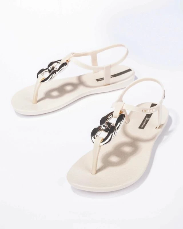 Sandale flip-flop për femra Ipanema, bezhë