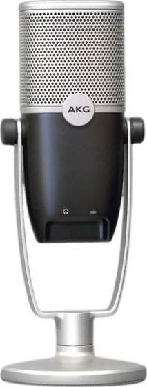 Mikrofon USB AKG Ara 24-bit/96kHz, dy-mënyra, zi/argjend 4