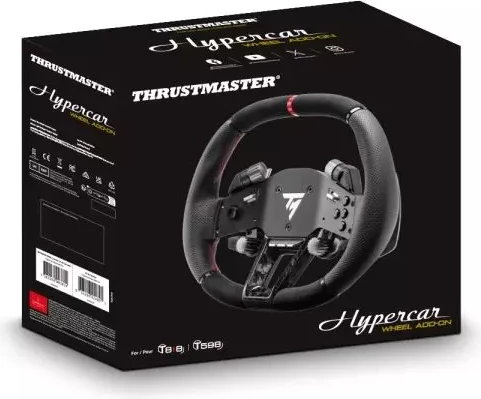 Timon për simulator garash Thrustmaster Hypercar Wheel Add-On, 25 butona, kompatibil me baza T818/T598, i zi