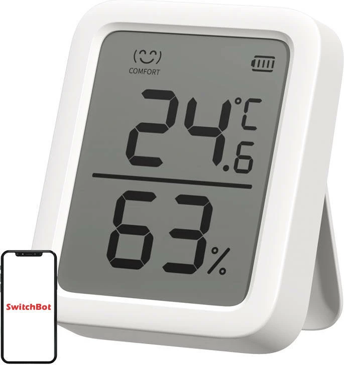Termometër dhe higrometër SwitchBot Meter Plus, Bluetooth, i bardhë