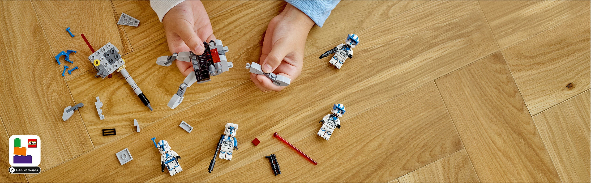 Set ndërtimi LEGO Star Wars 501st Clone Troopers, 119 pjesë, shumëngjyrësh