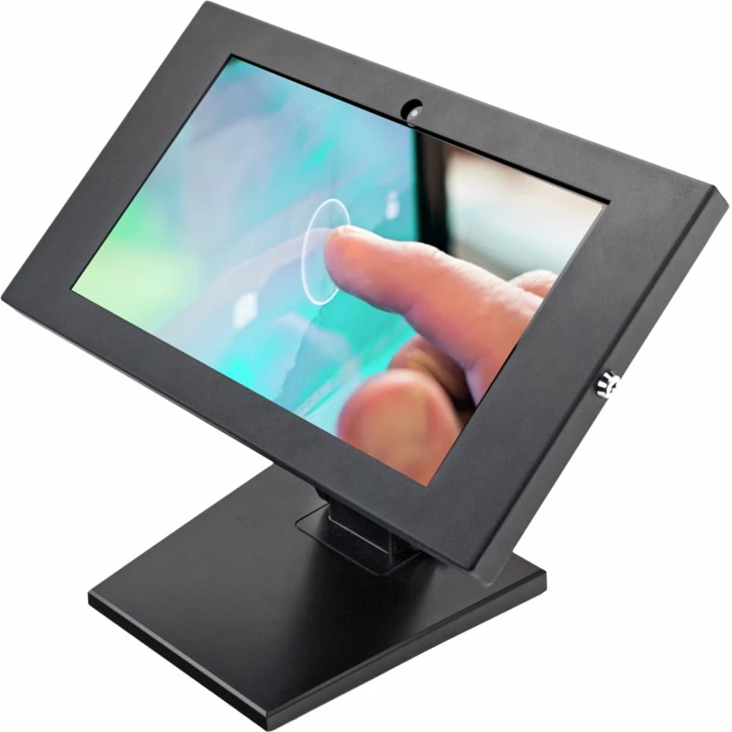 Mbajtës tavoline për tabletë Hannspree, 13.3", metal, me kyç, i zi