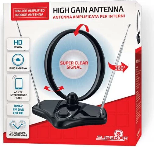 Antennë Superior Electronics NAI-001, e zezë