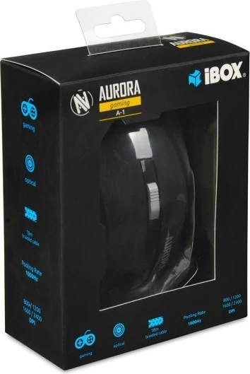 Mausi iBox Aurora A-1, USB Type-A, Optik, 2400 DPI, i zi