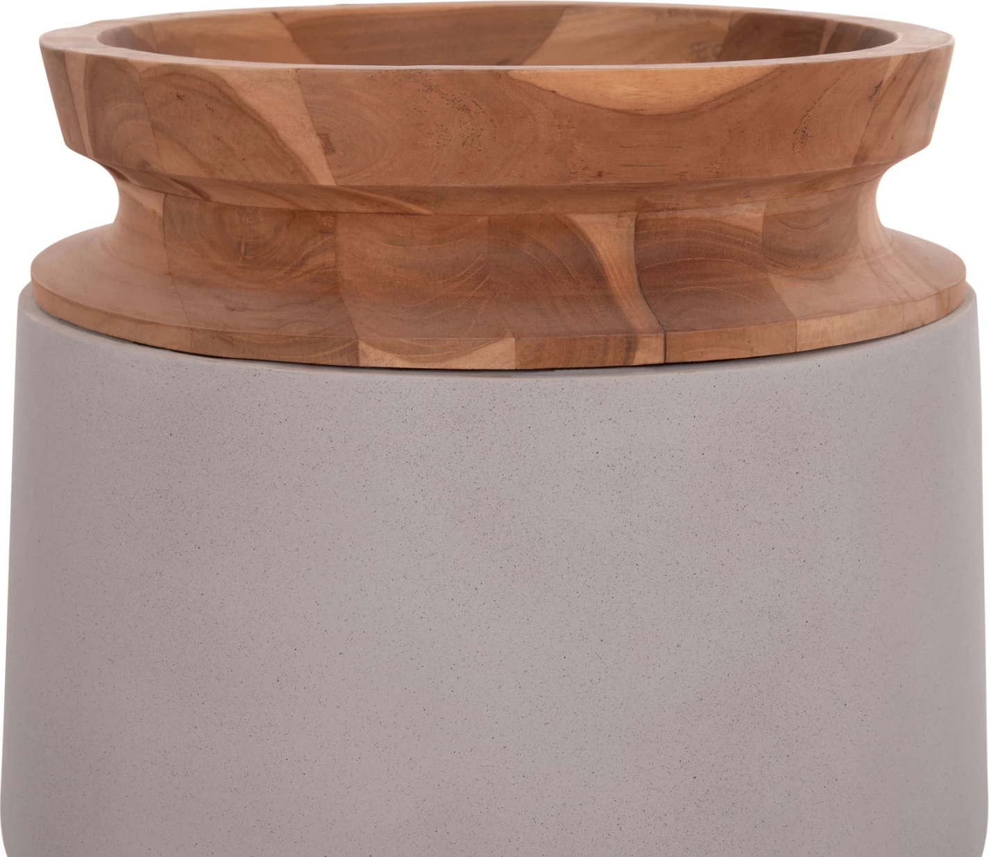 Vazo dekorative për dysheme LINTER, fibër-cement, ngjyrë gri, dru tik, FH4662.03L, 41x47cm