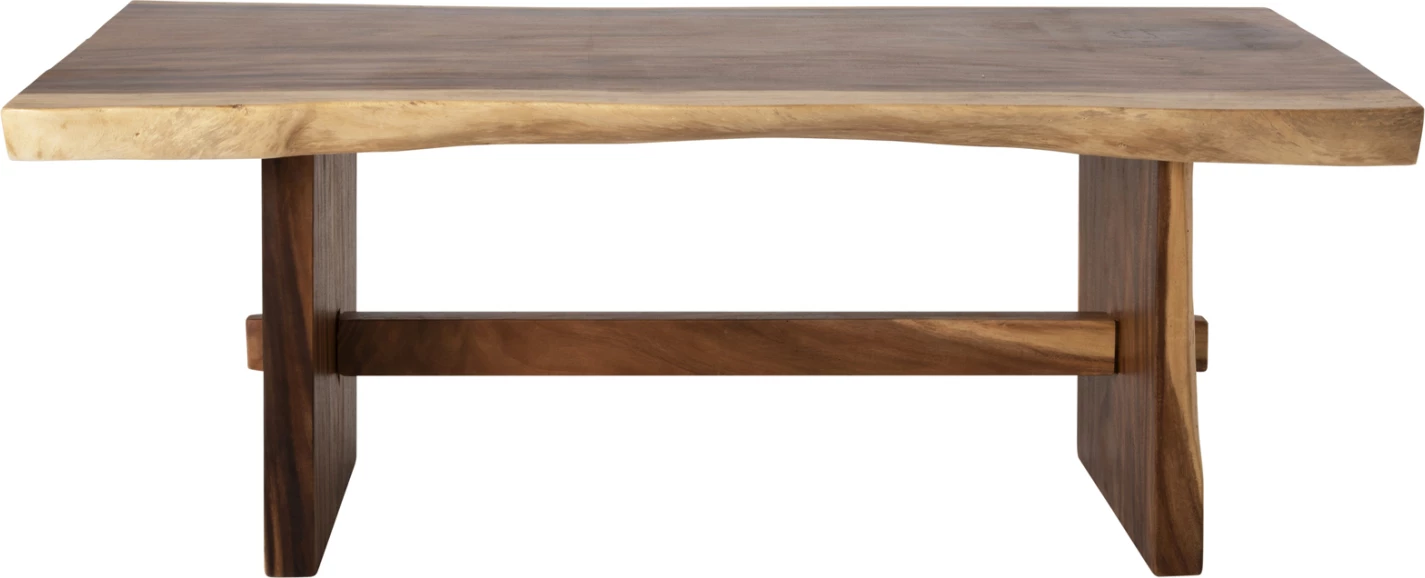 Tavolinë ngrënie ULYSES FH9888 dru suar i ngurtë natyral-9cm trashësi 160x90x78Hcm