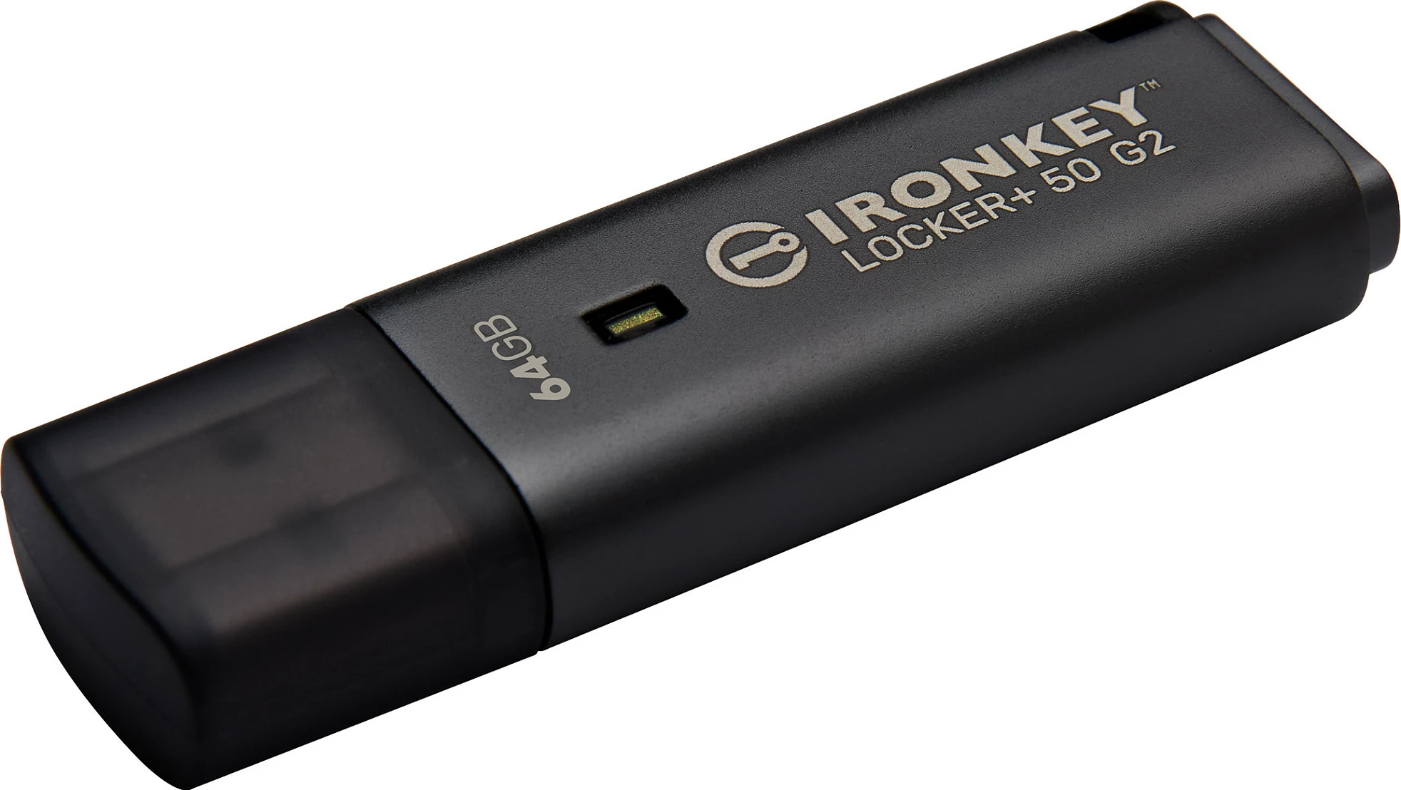 USB stik Kingston IronKey Locker+ 50 G2 64GB, USB-A 3.2 Gen 1, AES-256/FIPS 197, i zi