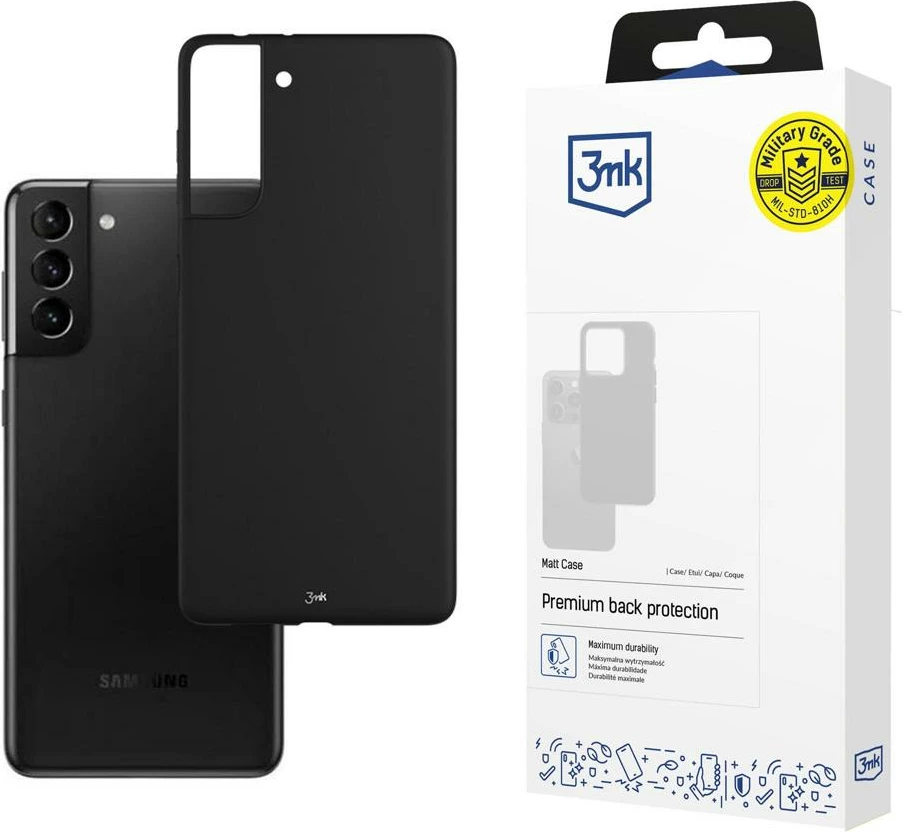 Mbështjellës 3mk Matt Case për Samsung Galaxy S21 5G, TPU, i zi