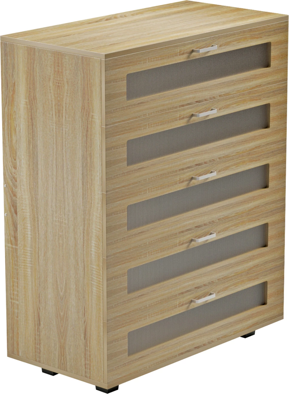 Komodinë me sirtarë THORGAN FH9881.01 melaminë në ngjyrë sonama-5 sirtarë 80Χ40Χ100H cm