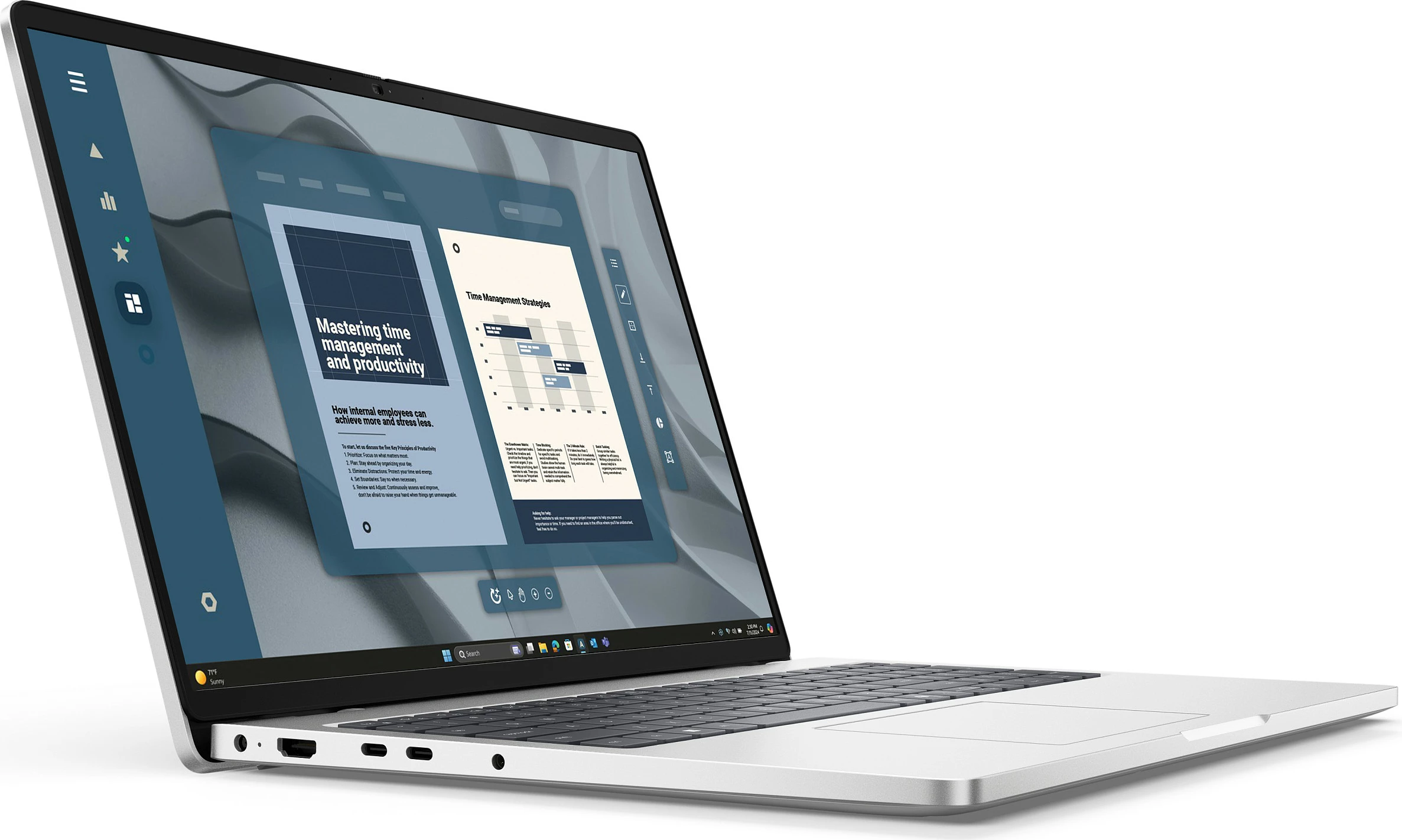 Laptop Dell Pro 16 PC16255, Ryzen AI 5 PRO 340, 16GB RAM, 512GB SSD, 16" 1920x1200, Windows 11 Pro, Platinum Silver