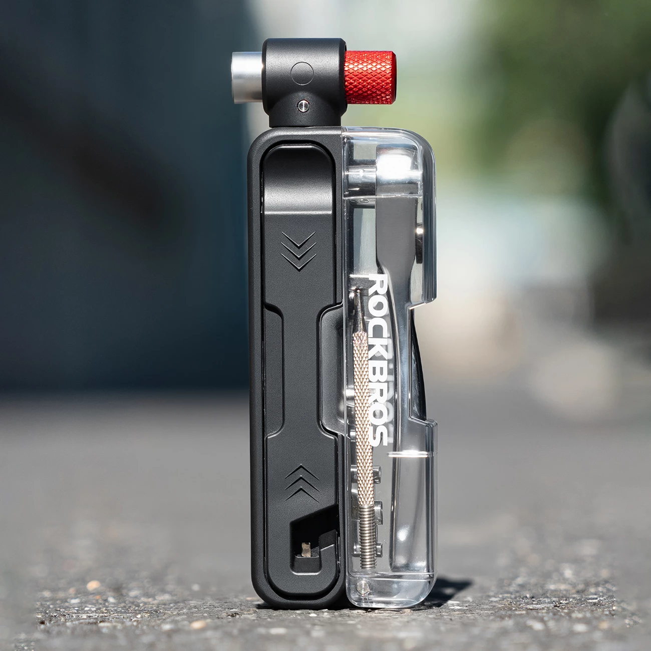 Set multitool për biçikletë Rockbros CO2 Multitool Set, çelës ratchet + pompë CO2, 185 g, i zi