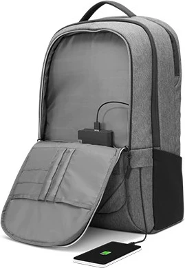 Çantë shpine Lenovo Business Casual 17.3 inç, poliestër, rezistente ndaj ujit, gri