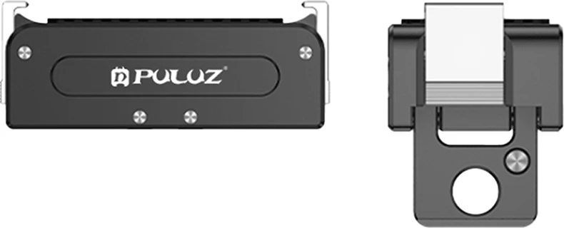 Mbajtëse magnetike metalike Puluz PU743B për DJI Osmo Action/360, lidhje 1/4'' dhe GoPro, alumini, e zezë