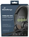 Kufje me mikrofon MediaRange MROS307, Wireless Bluetooth 5.2, 55 orë, USB-C, të zeza