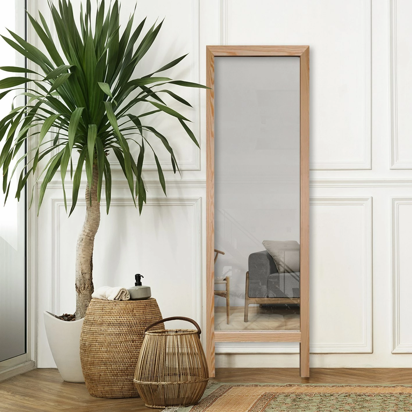 Pasqyrë Cheval, ngjyrë natyrale, Hanah Home