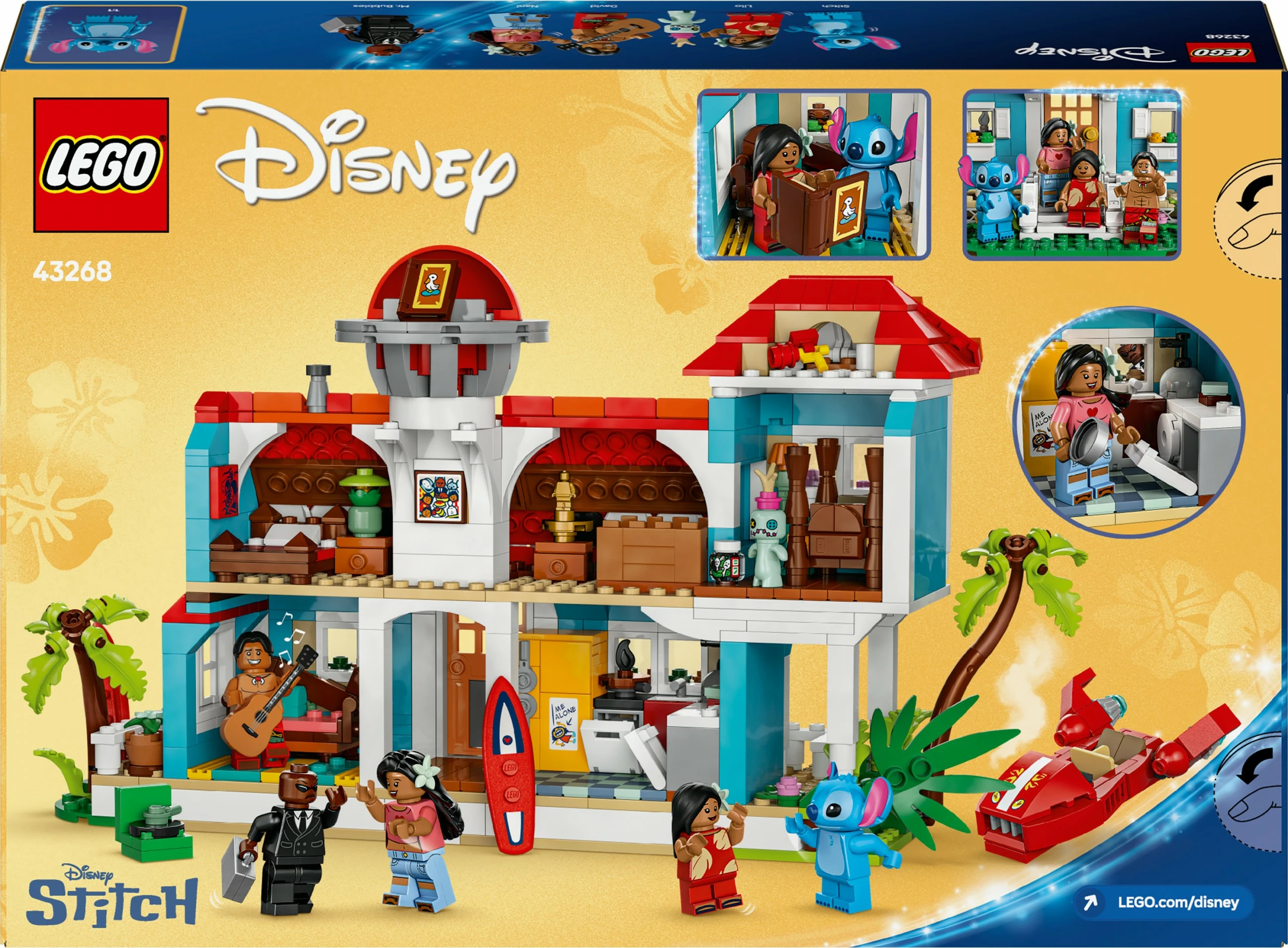 Set ndërtimi LEGO Lilo dhe Stitch Beach House, 834 copë, plastikë, shumëngjyrësh