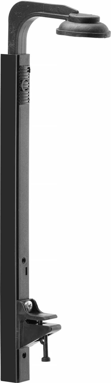 Mbajtëse murale pa-pikim për shishe, Bar Up, për lartësi 240–350 mm, ABS, e zezë