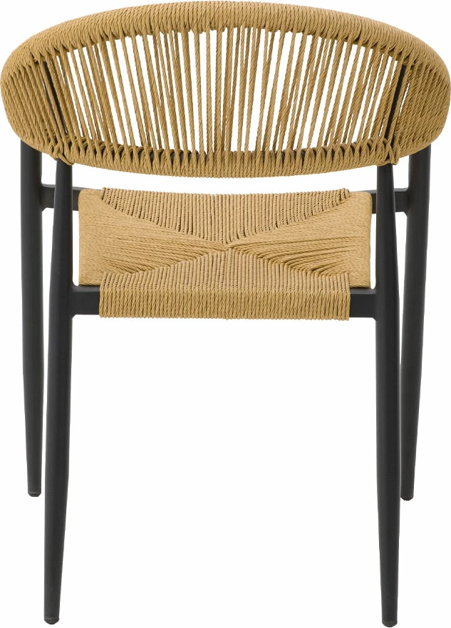 Karrige Mezza Luna, natyrale e zezë, 56x55x78